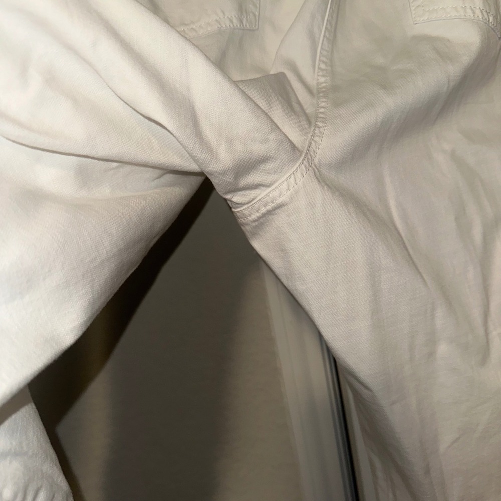Talbots Supersoft Cargo Pants White Woman's‎ Size 20WP Cotton Linen Blend Summer - Picture 6 of 12